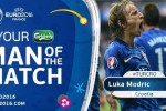 مودریچ بهترین بازیکن دیدار کرواسی - ترکیه شد