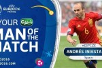 اینیستا بهترین بازیکن دیدار اسپانیا - جمهوری چک شد