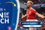 رمزی، برترین بازیکن دیدار ولز و روسیه