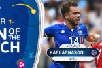 آنارسون، برترین بازیکن دیدار ایسلند و اتریش