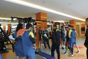 تصاویری از تمرین بدنسازی طلایی پوشان در ترکیه