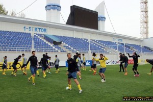 تصاویری از تمرین طلایی پوشان قبل از مصاف با لوکوموتیو